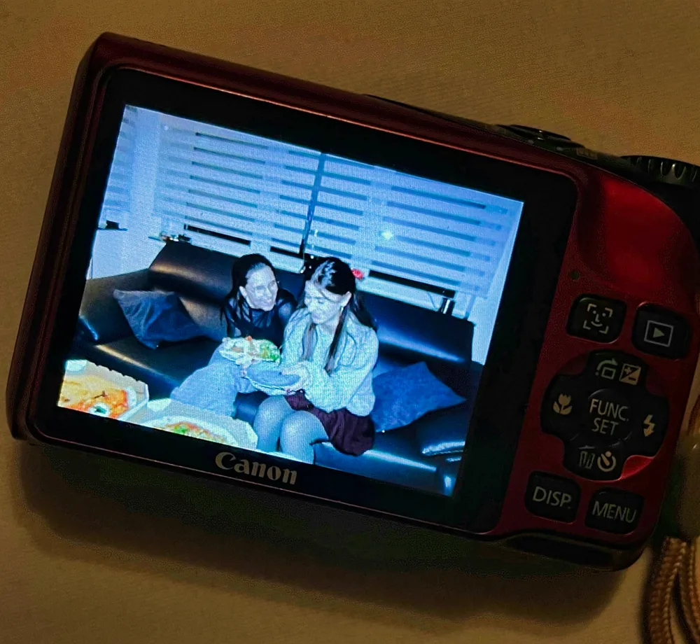 Foto auf dem Display einer Canon-Kamera